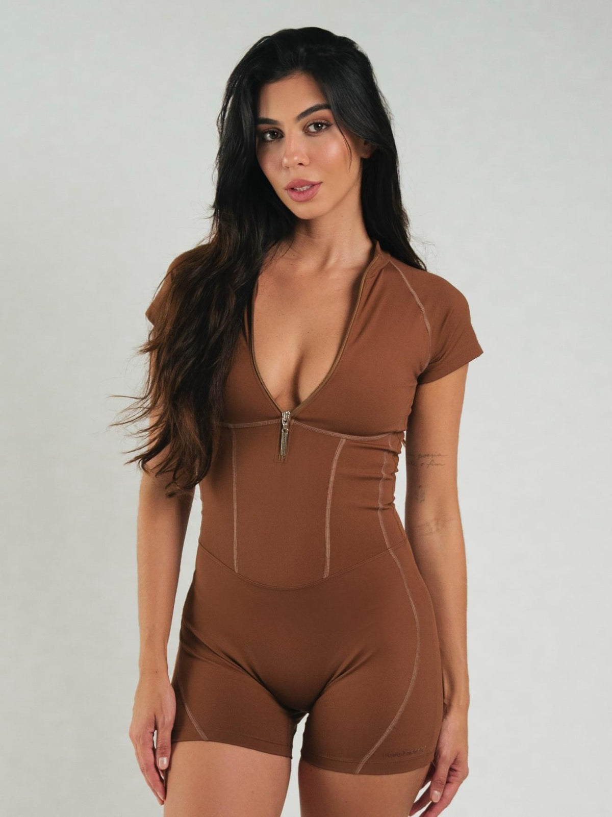 Macaquinho Ziper Flat Sculp Coffee