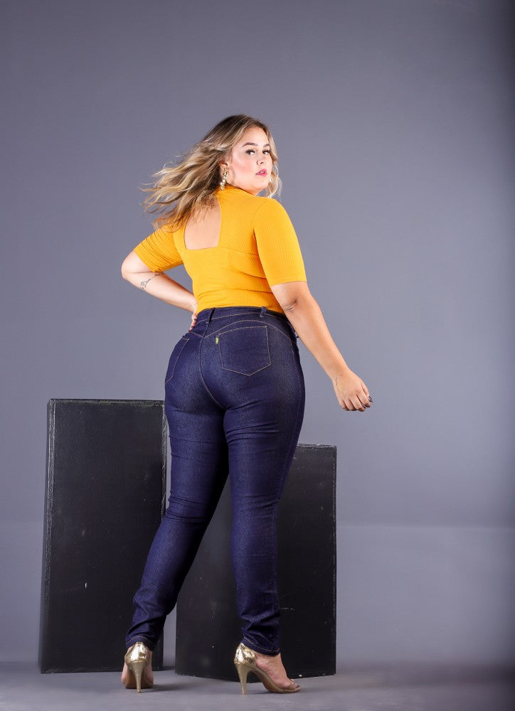 Calças Jeans Feminina PLUS SIZE AZUL