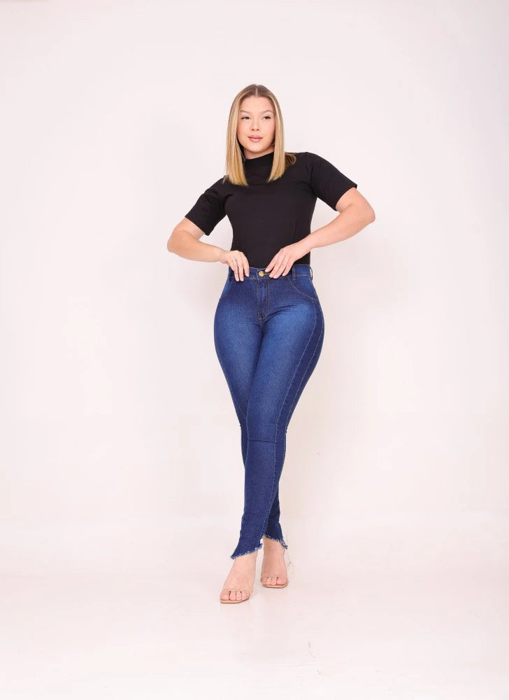 Calças Jeans Feminina RECORTE LATERAL