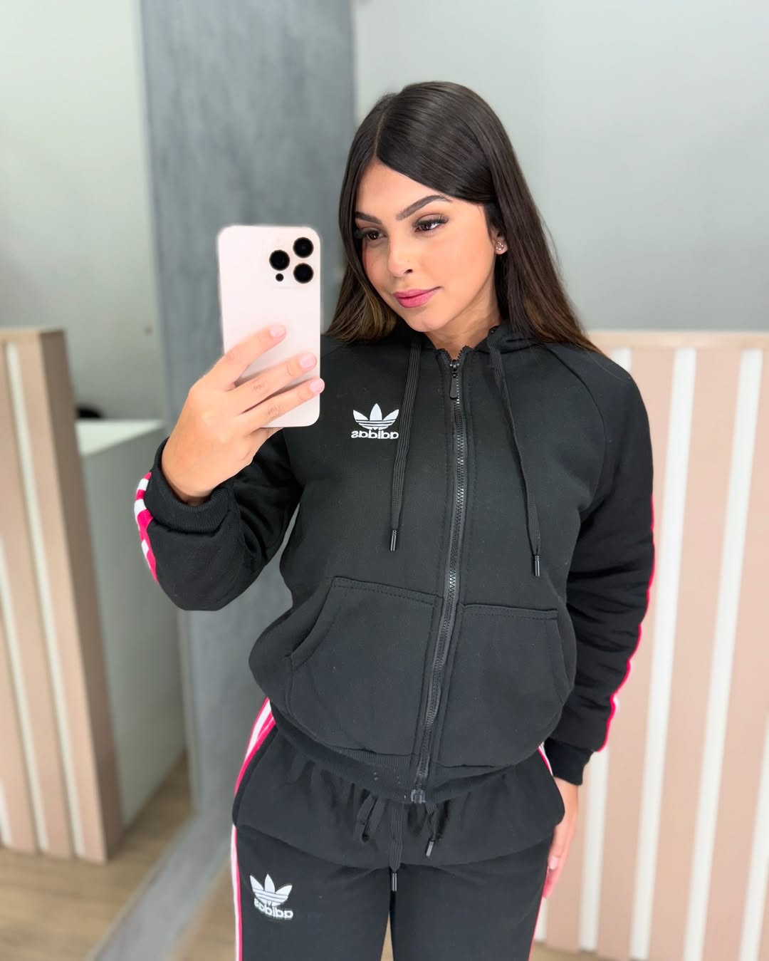 Conjunto Moletom Adidas Bordado