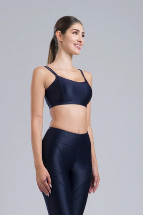 Kit Legging Active + Top Impact - Azul Marinho