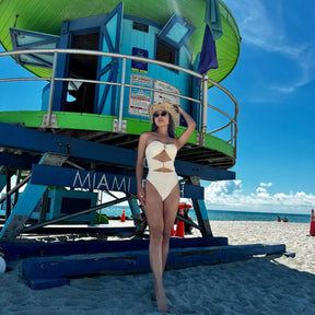 Maiô Verona - Nude + Mini Saia de Brinde