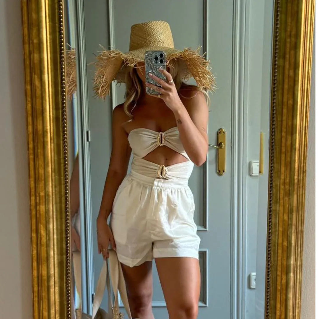 Maiô Verona - Nude + Mini Saia de Brinde