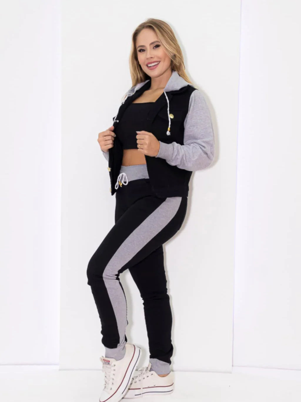 Conjunto Jeans com Moletom Lycra